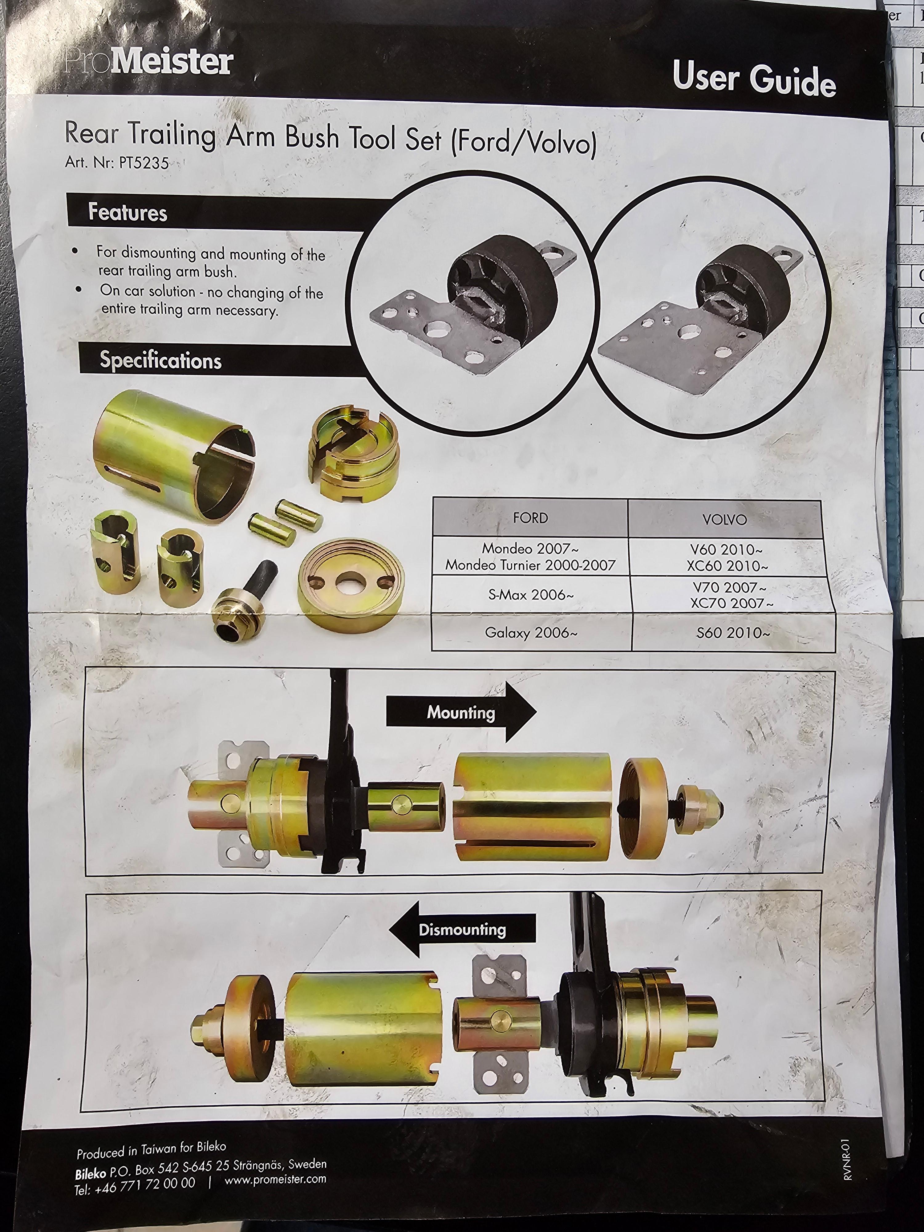 Ford/Volvo Bakre hovedforing verktøy_1